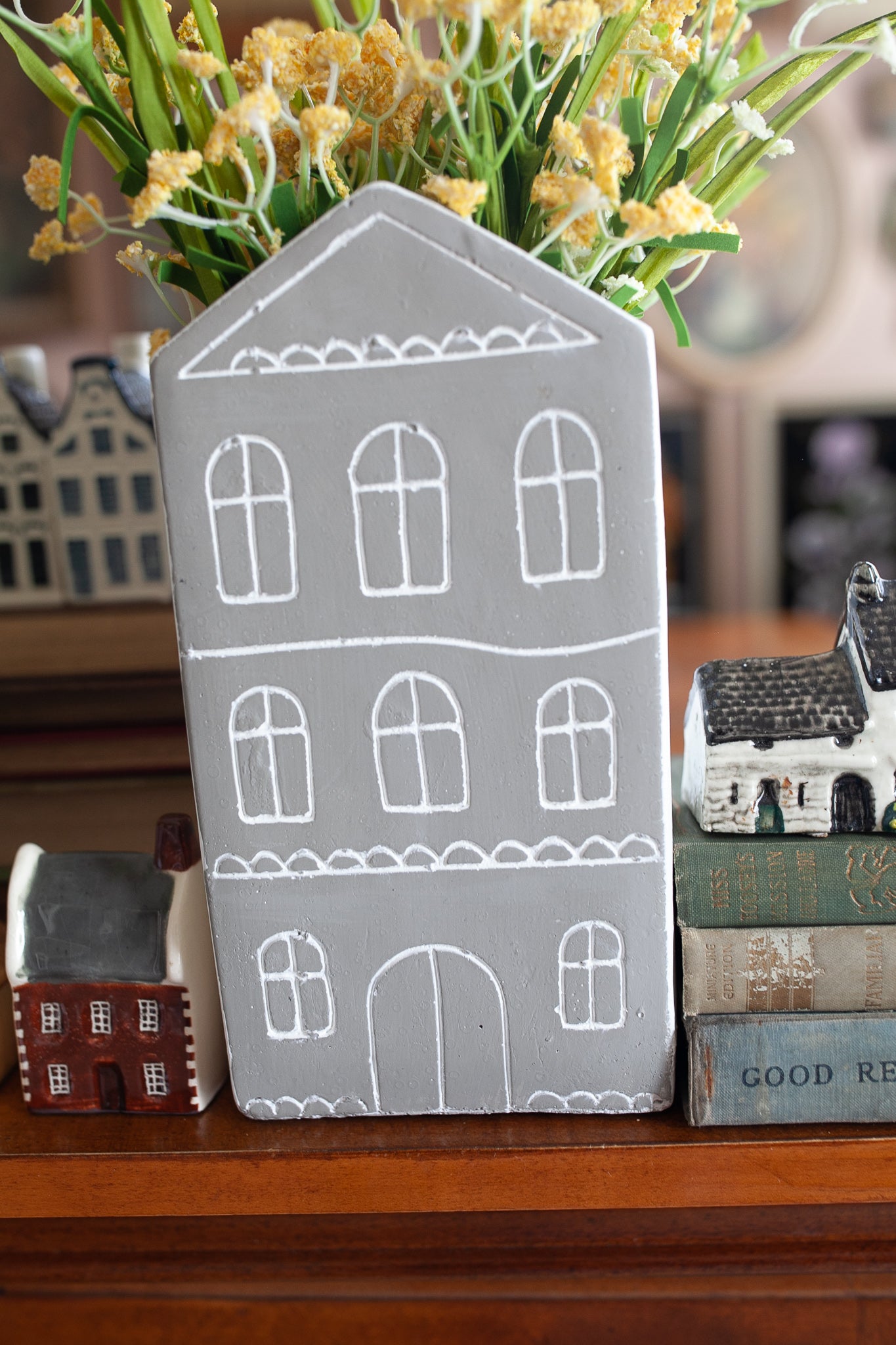 House Planter - House Vase - Gray House