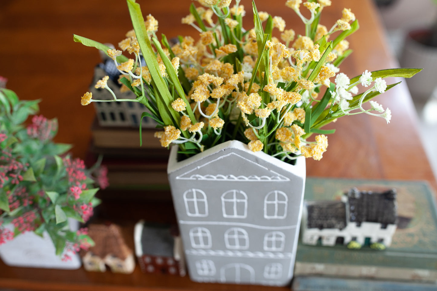 House Planter - House Vase - Gray House