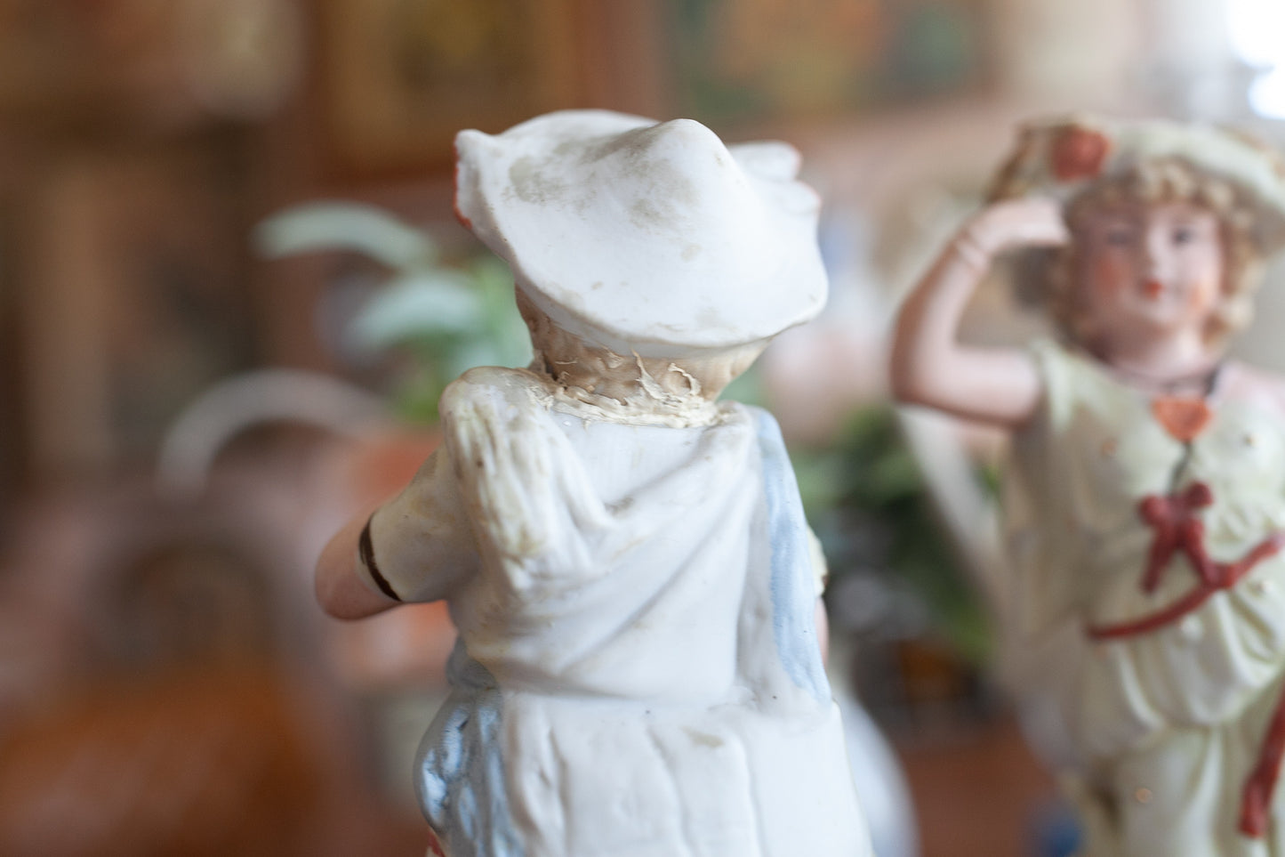 German Bisque Couple- Antique Bisque Statue