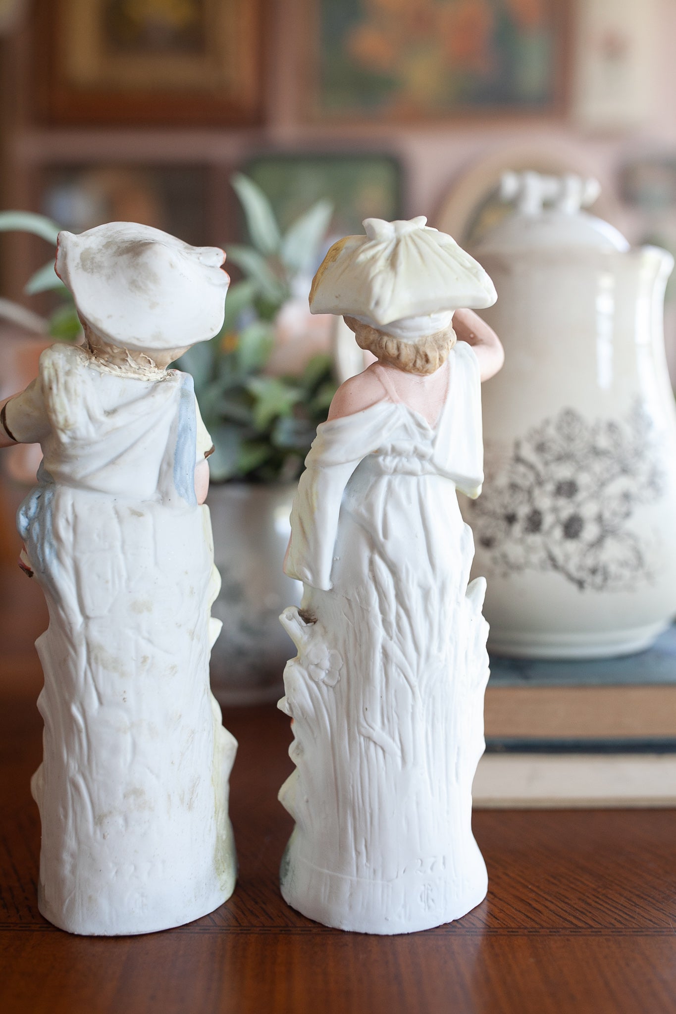 German Bisque Couple- Antique Bisque Statue