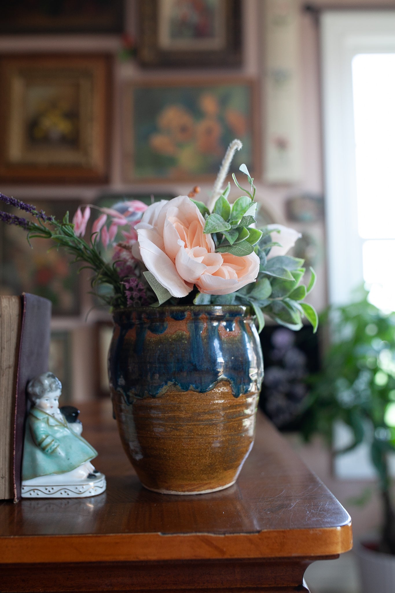 Vintage Stone Vase - Pottery