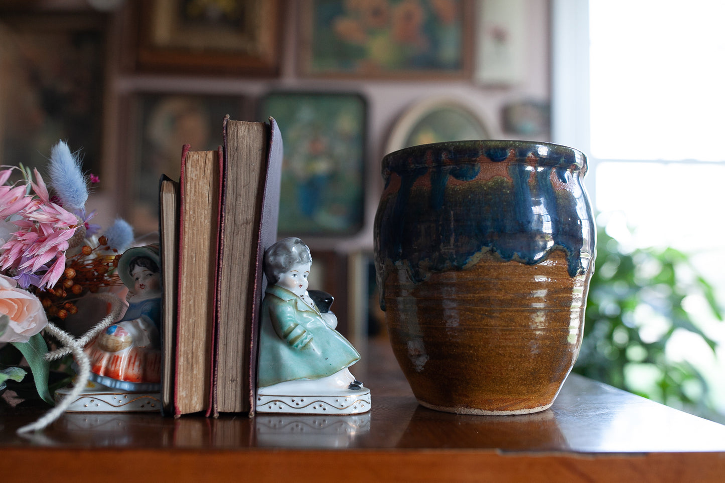 Vintage Stone Vase - Pottery