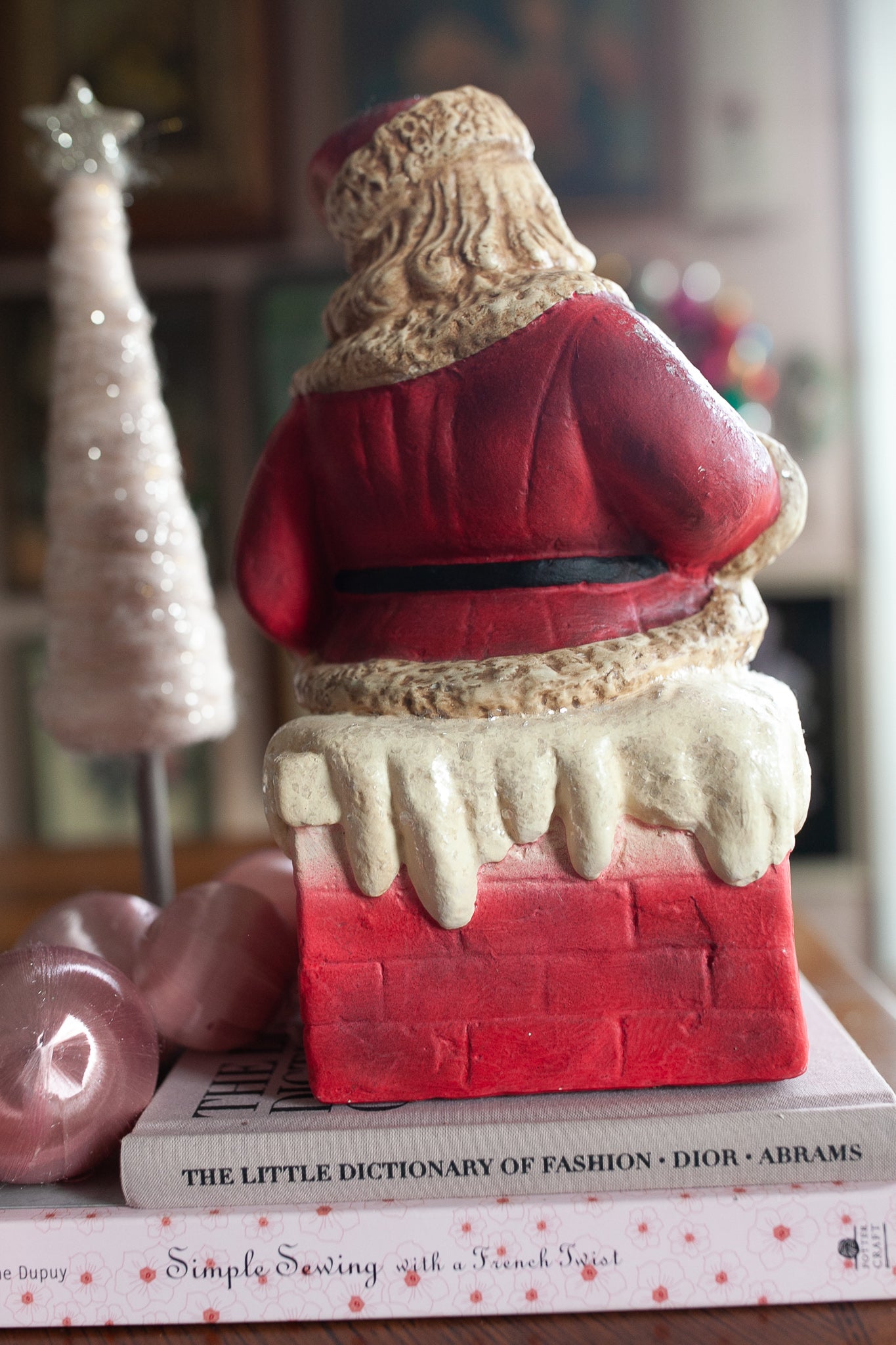 Vintage Santa - Santa in a Chimney- Bethany Lowe