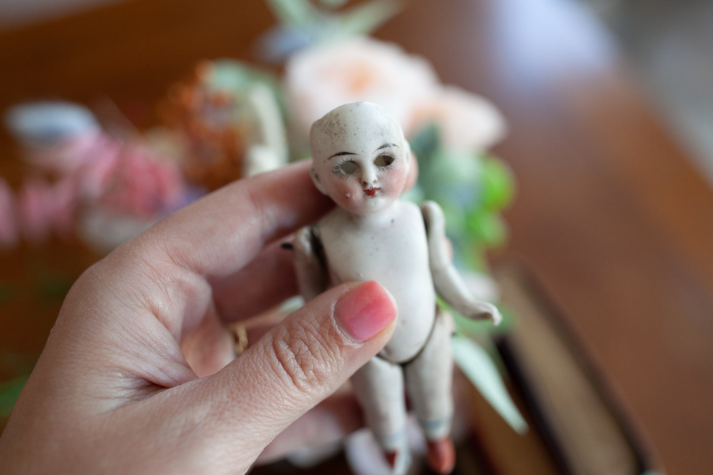 Antique German Bisque Doll - Jointed all Bisque doll