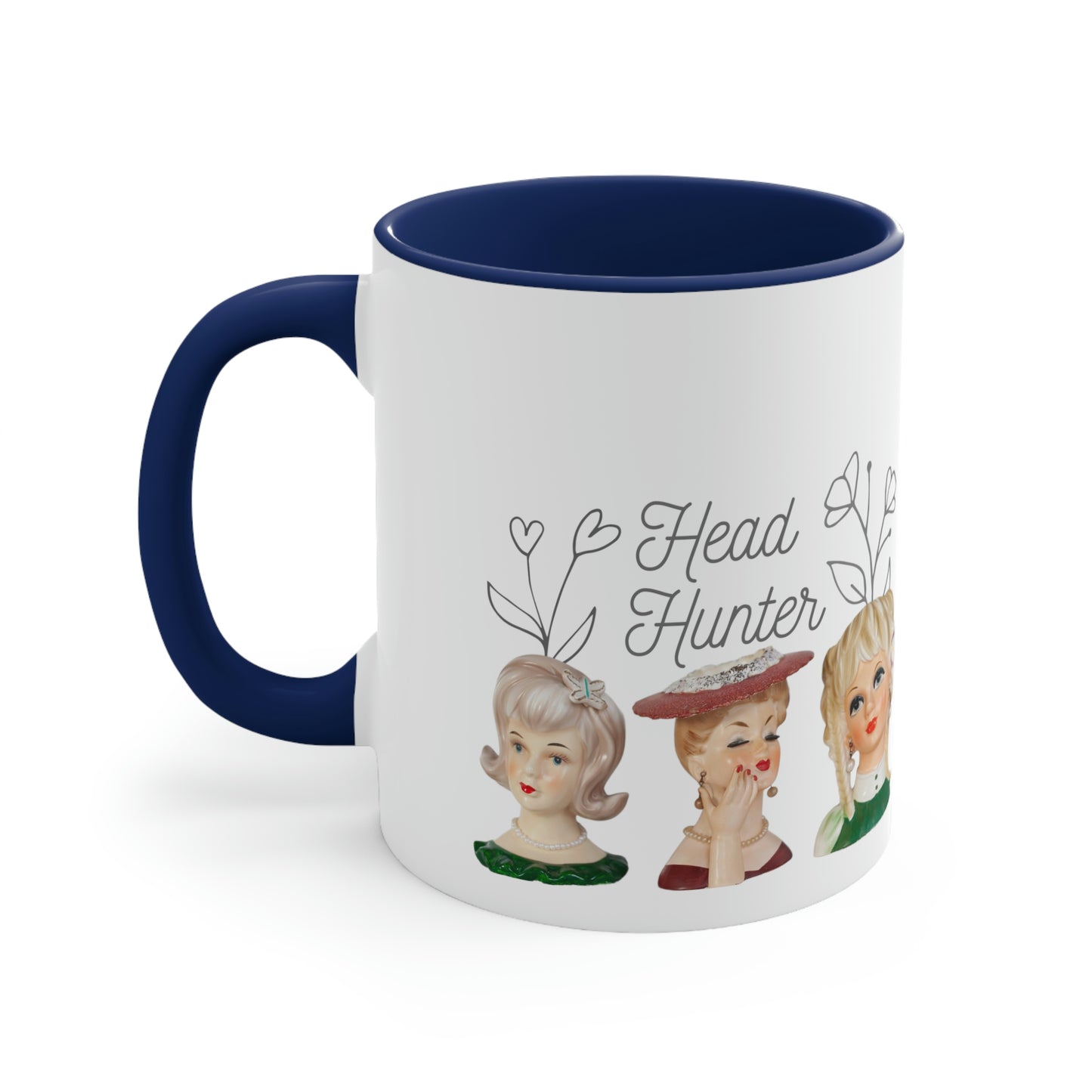 Lady Head Vase- Coffee Cup - Head Vase Collector- Accent Coffee Mug, 11oz