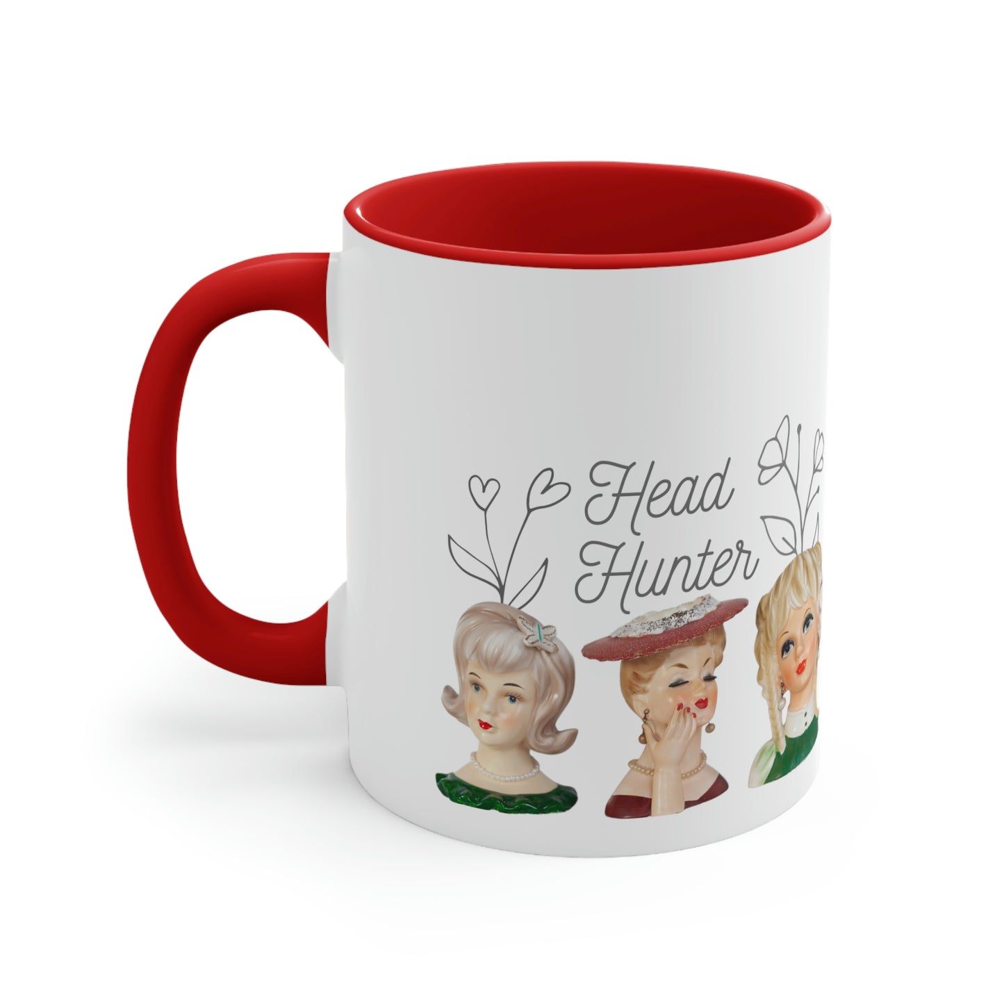 Lady Head Vase- Coffee Cup - Head Vase Collector- Accent Coffee Mug, 11oz
