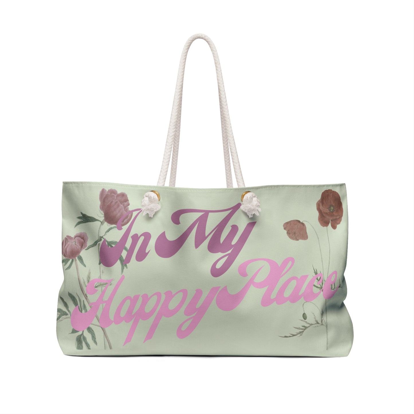 Weekender Bag- Gone Antiquing -In My Happy Place - Flea Market Bag - Antique Lover Bag