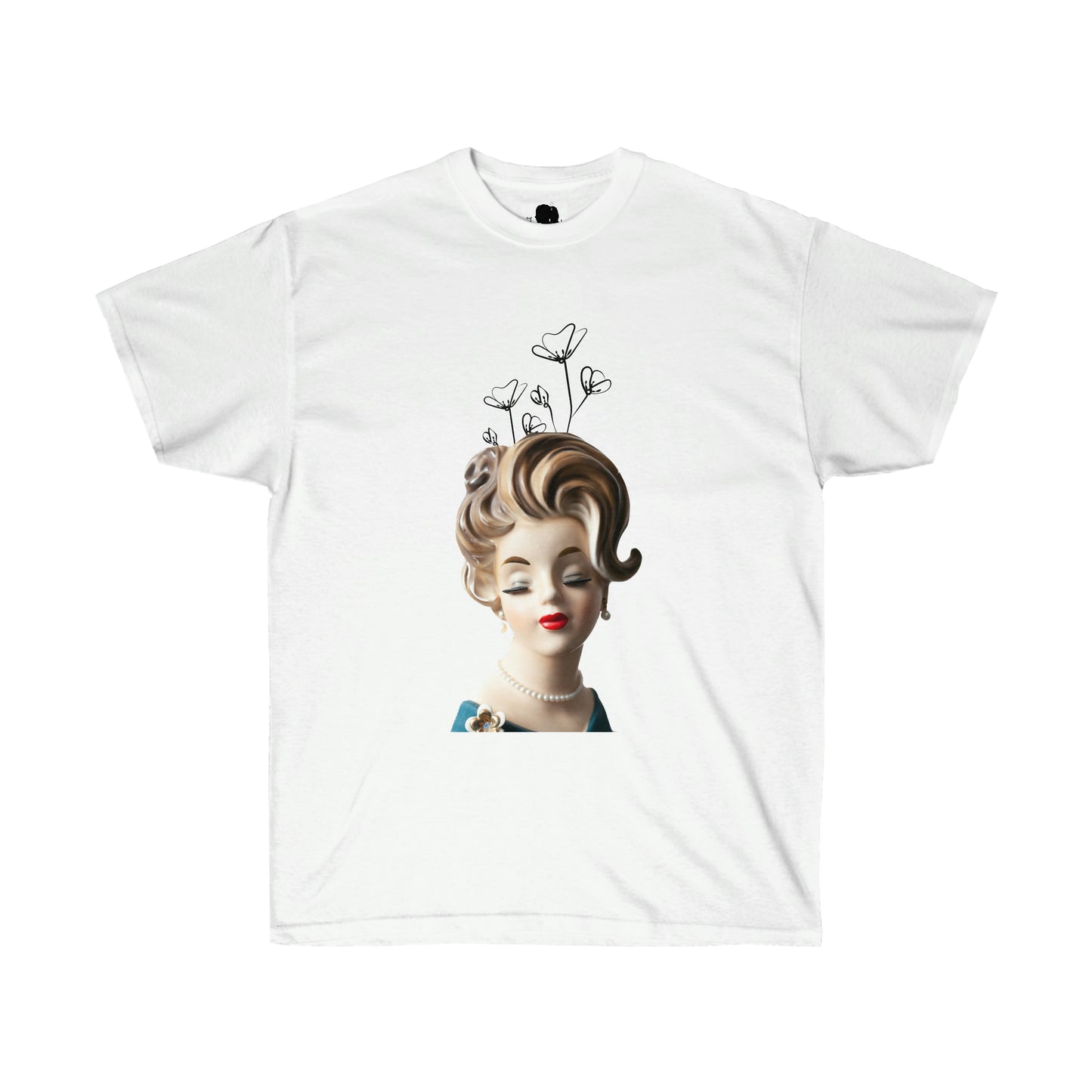Lady Head Vase Shirt - T-Shirt- Vintage Head Vase Shirt -Unisex Ultra Cotton Tee