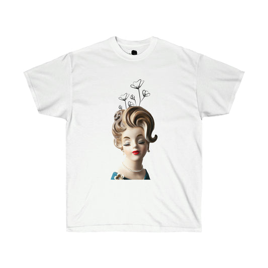 Lady Head Vase Shirt - T-Shirt- Vintage Head Vase Shirt -Unisex Ultra Cotton Tee