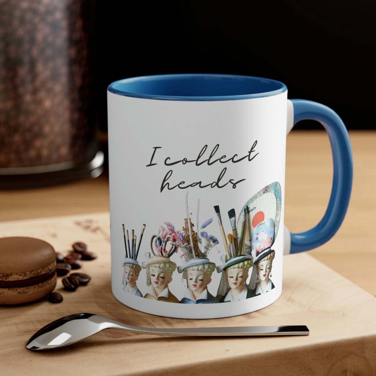 Lady Head Vase- Coffee Cup - Head Vase Collector- Accent Coffee Mug, 11oz