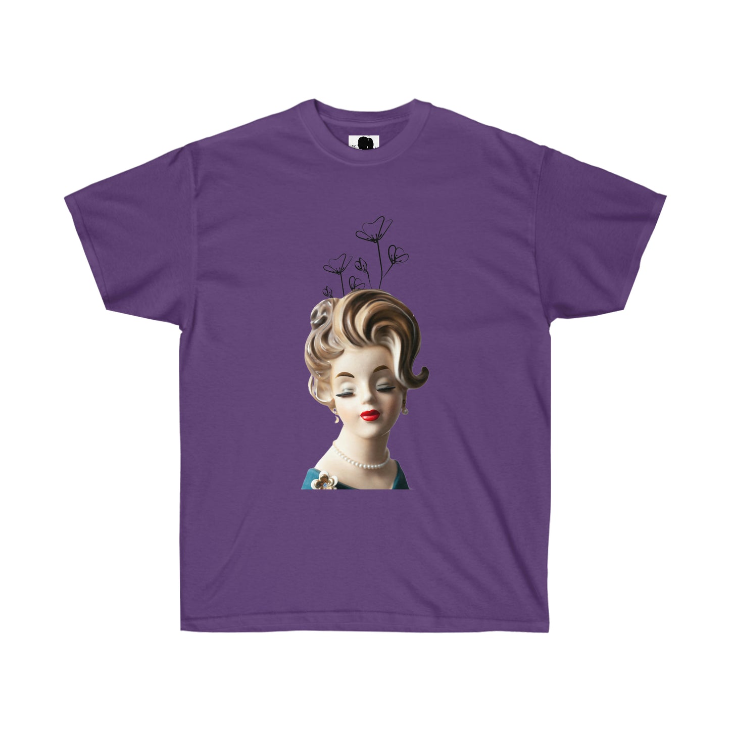 Lady Head Vase Shirt - T-Shirt- Vintage Head Vase Shirt -Unisex Ultra Cotton Tee