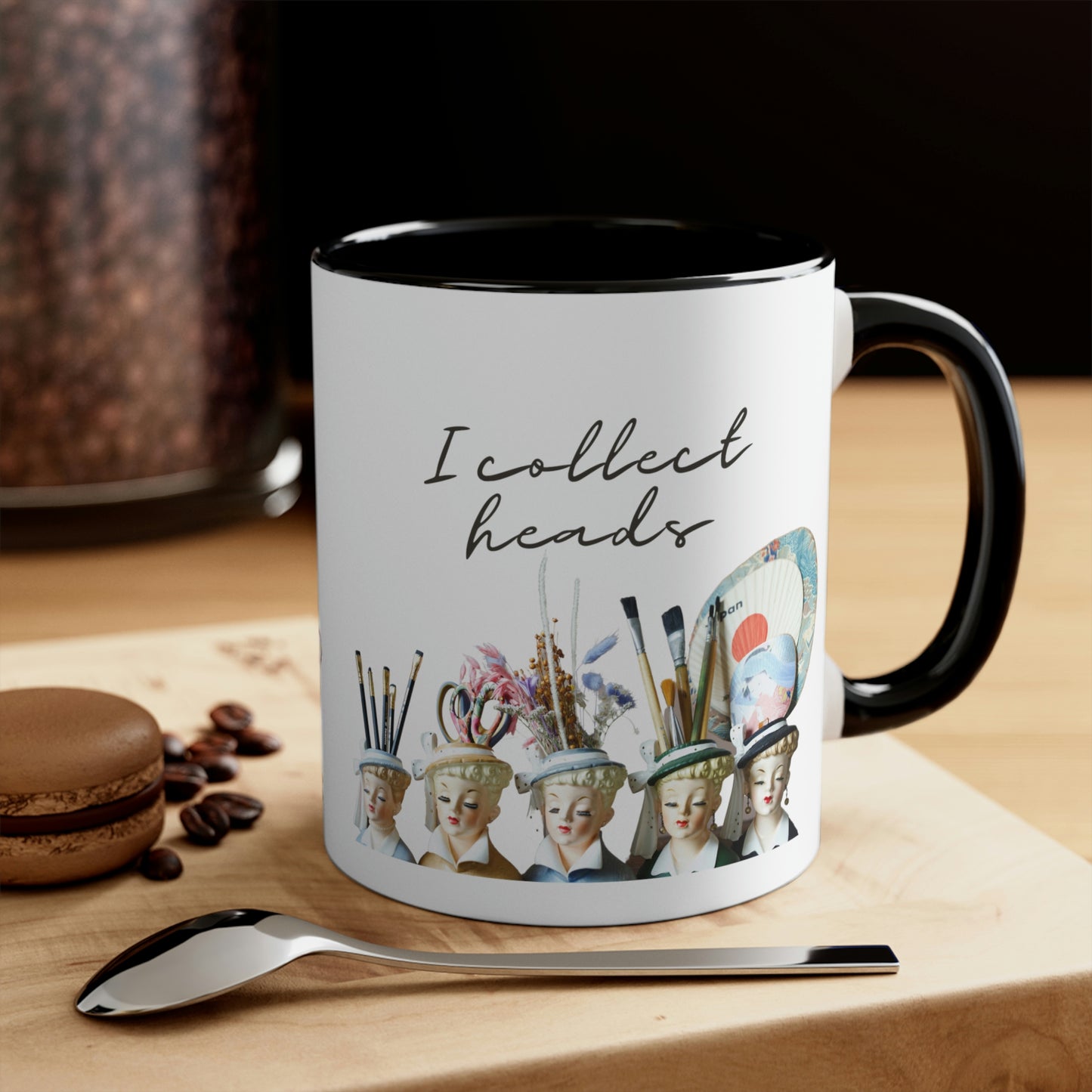 Lady Head Vase- Coffee Cup - Head Vase Collector- Accent Coffee Mug, 11oz