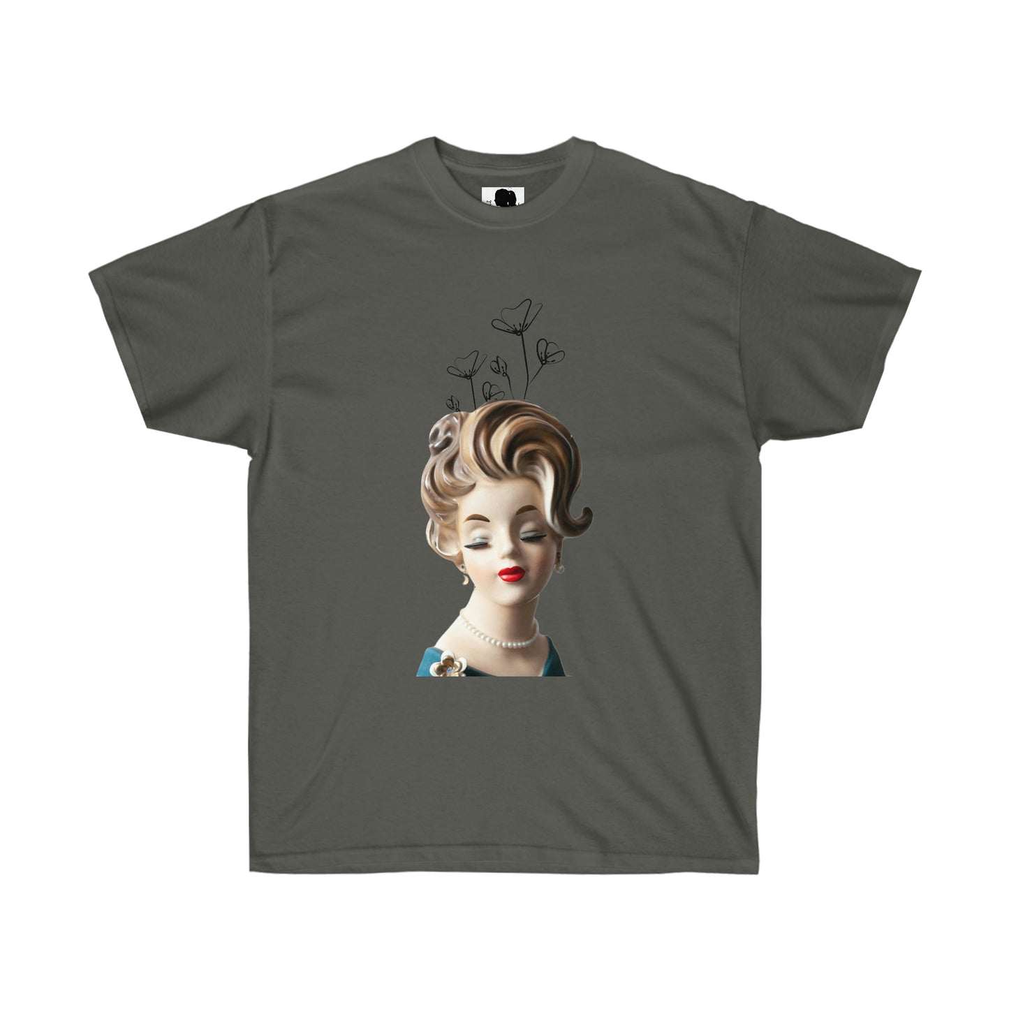 Lady Head Vase Shirt - T-Shirt- Vintage Head Vase Shirt -Unisex Ultra Cotton Tee