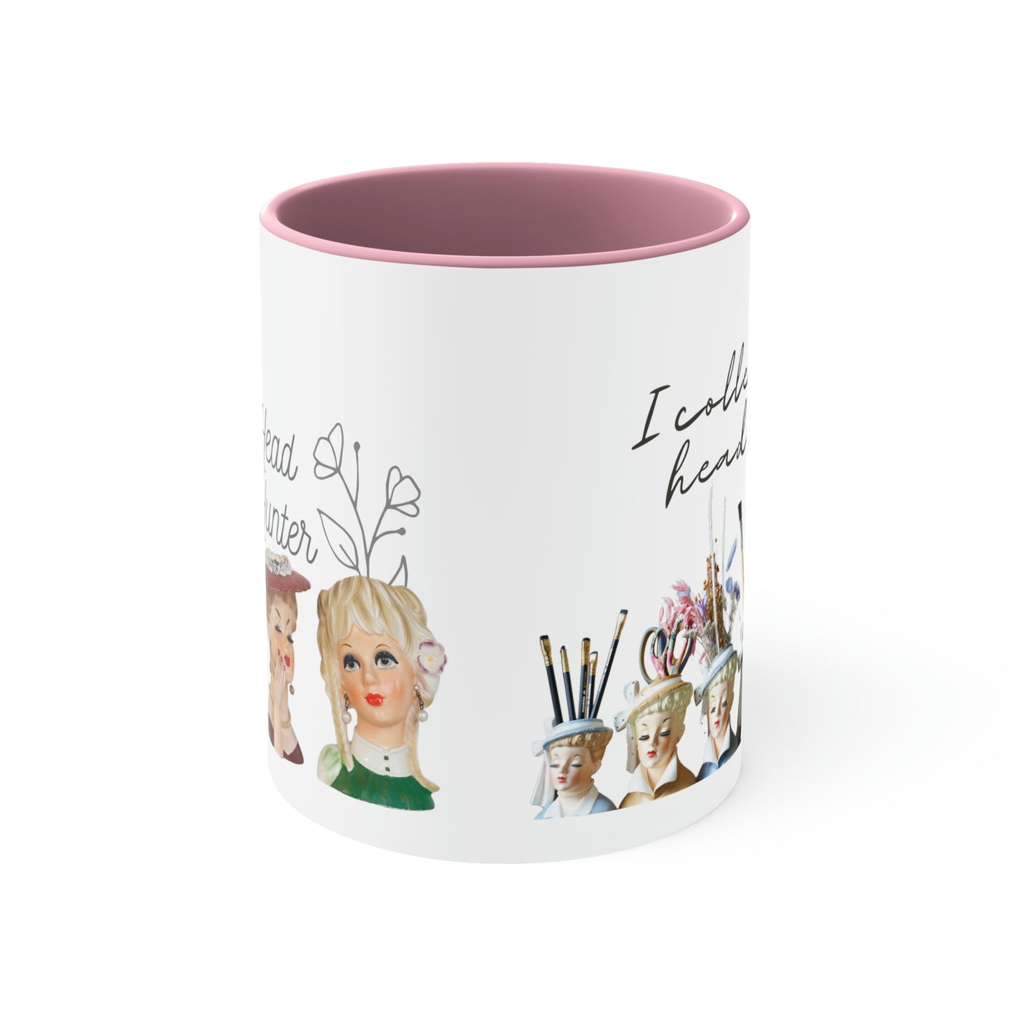 Lady Head Vase- Coffee Cup - Head Vase Collector- Accent Coffee Mug, 11oz