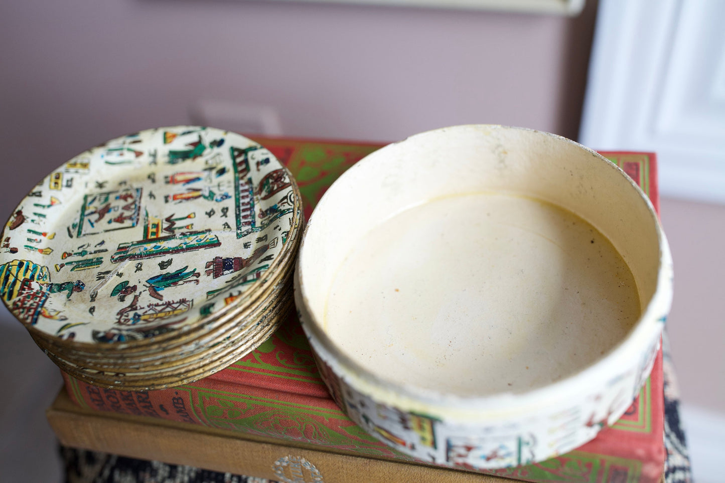 Vintage Coasters- Egyptian printed Paper Box