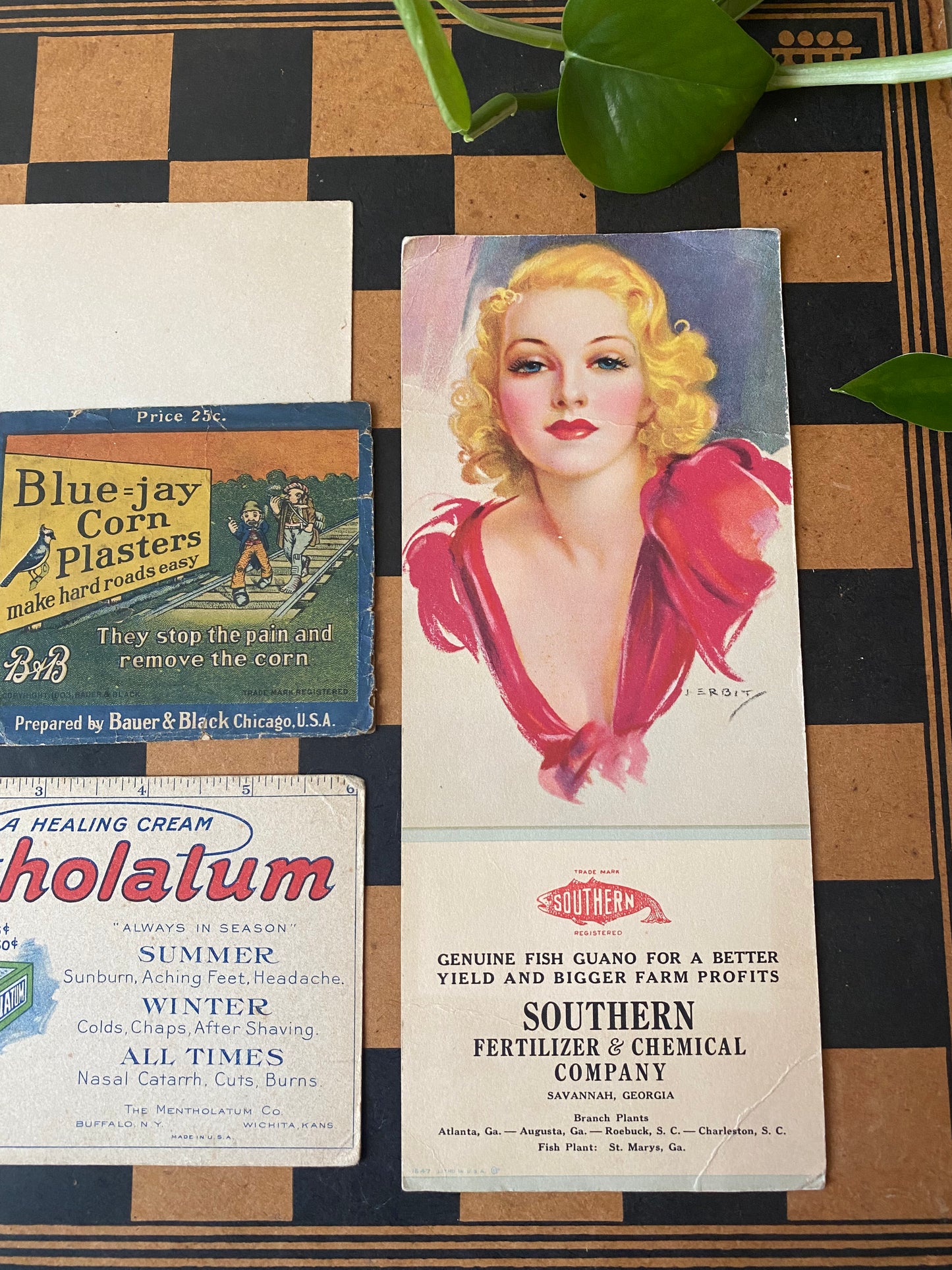 Vintage advertising cards