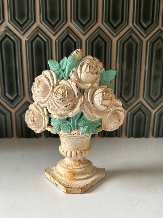Vintage flower doorstop
