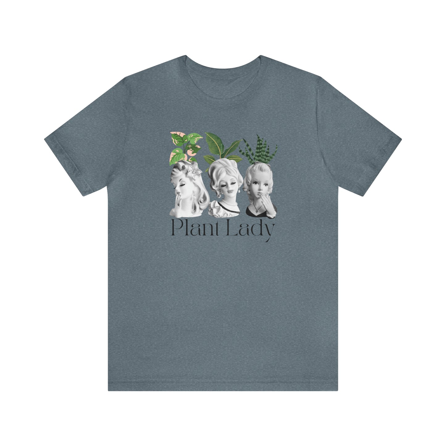 Plant Lady Head Vase Shirt - Unisex Jersey Short Sleeve Tee