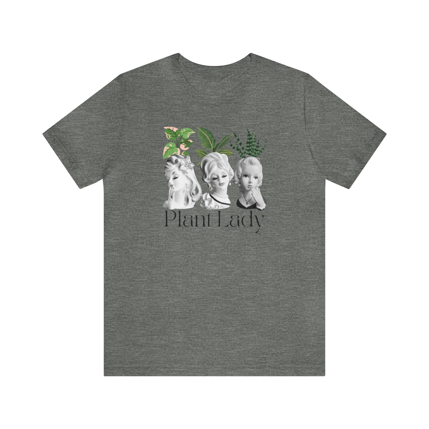 Plant Lady Head Vase Shirt - Unisex Jersey Short Sleeve Tee