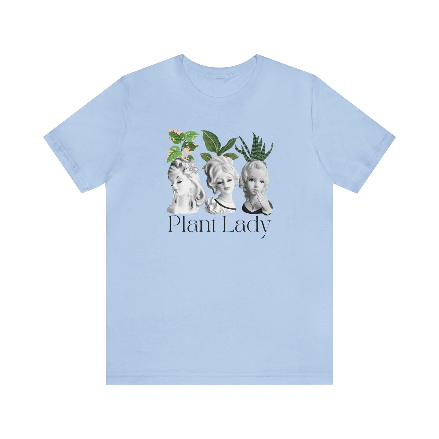 Plant Lady Head Vase Shirt - Unisex Jersey Short Sleeve Tee