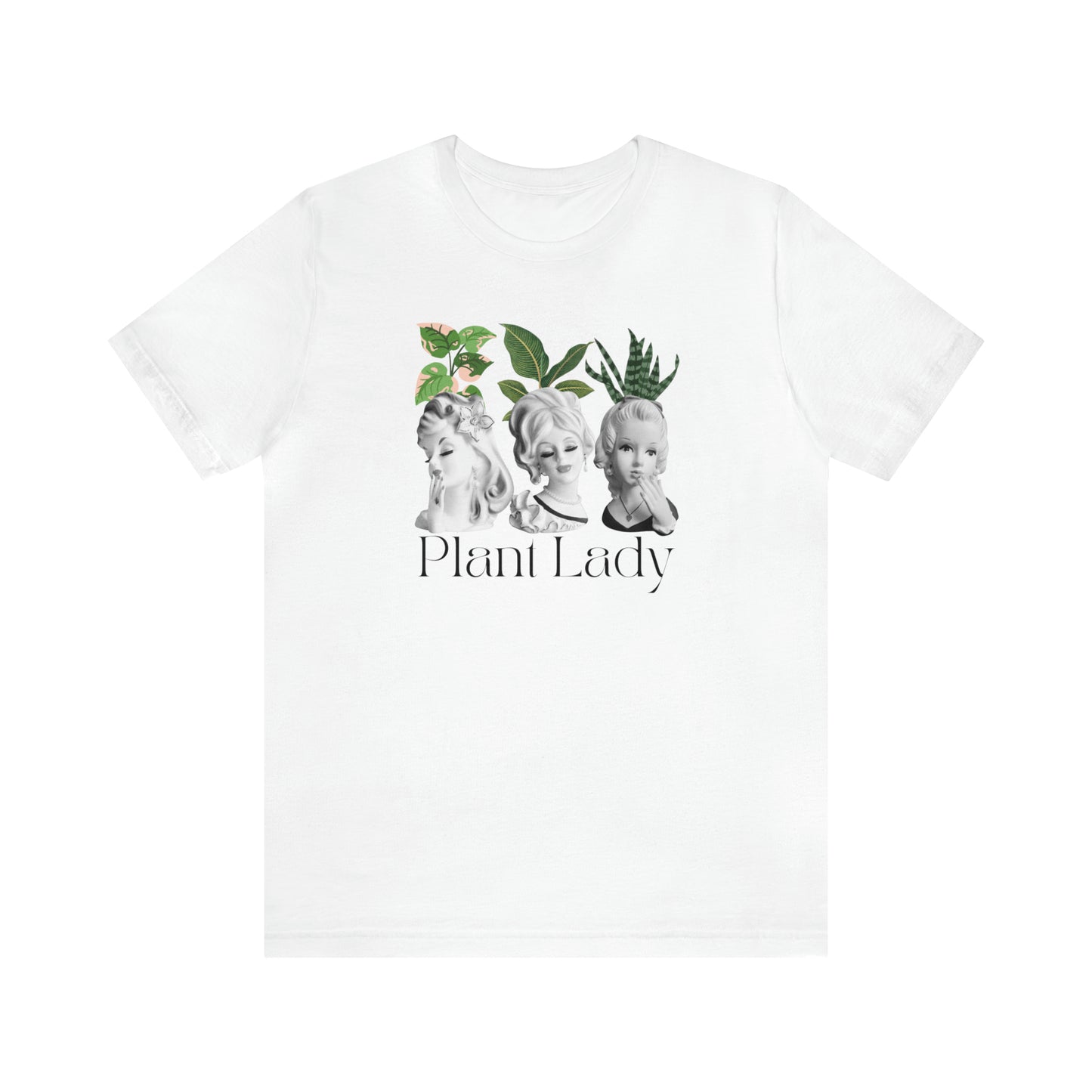 Plant Lady Head Vase Shirt - Unisex Jersey Short Sleeve Tee