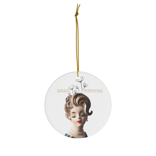 Ceramic Ornament-Lady Head Vase Ornament - Head Vase - Vintage Lady Head Vase - Head Hunter