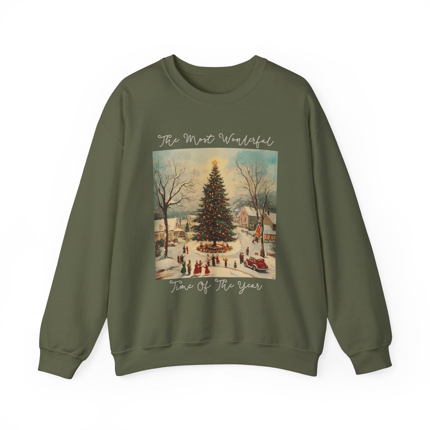 The Most Wonderful Time Of The Year- Christmas Sweatshirt- Vintage Christmas- Unisex Heavy Blend™ Crewneck Sweatshirt