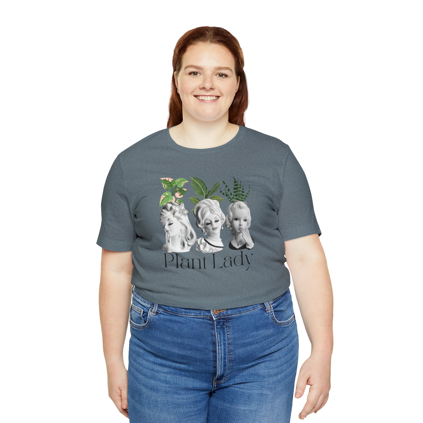 Plant Lady Head Vase Shirt - Unisex Jersey Short Sleeve Tee