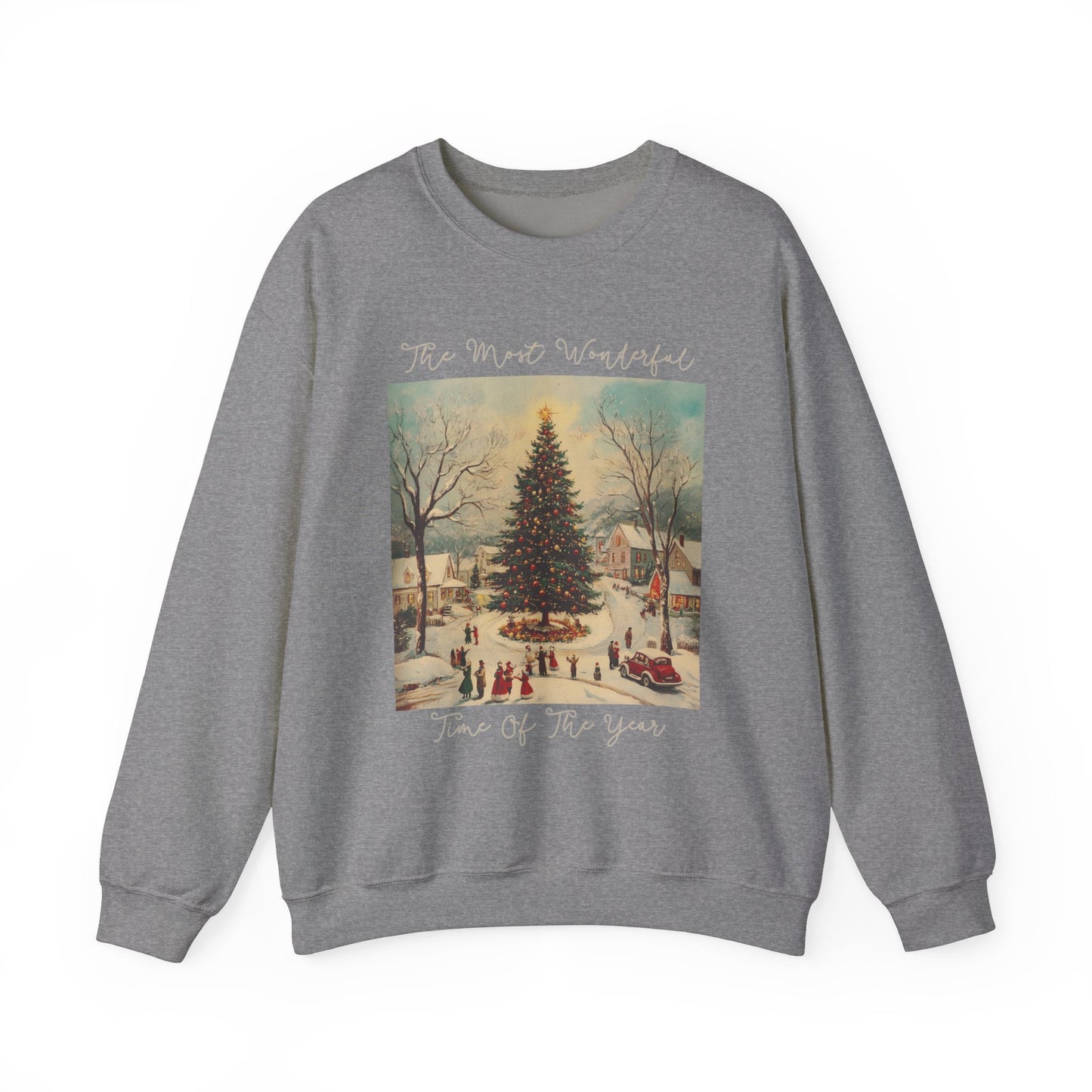 The Most Wonderful Time Of The Year- Christmas Sweatshirt- Vintage Christmas- Unisex Heavy Blend™ Crewneck Sweatshirt