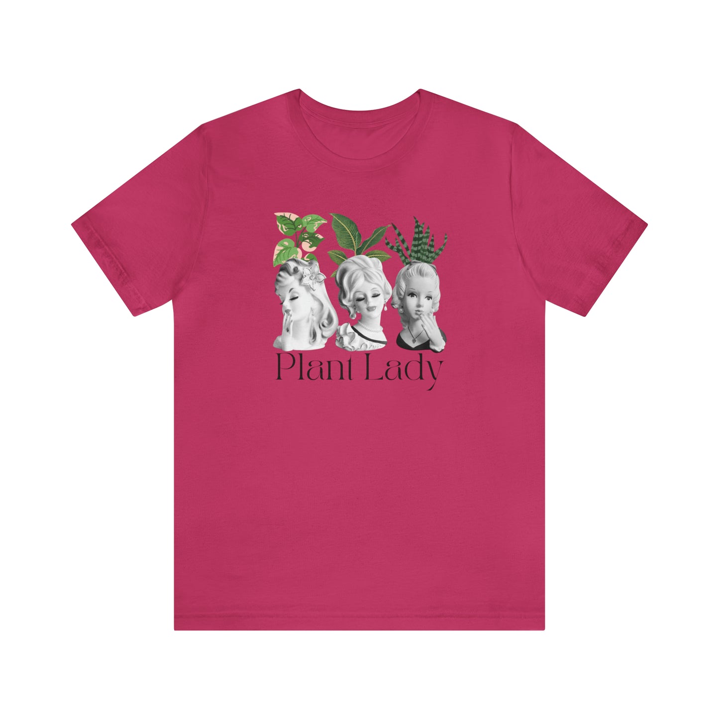 Plant Lady Head Vase Shirt - Unisex Jersey Short Sleeve Tee