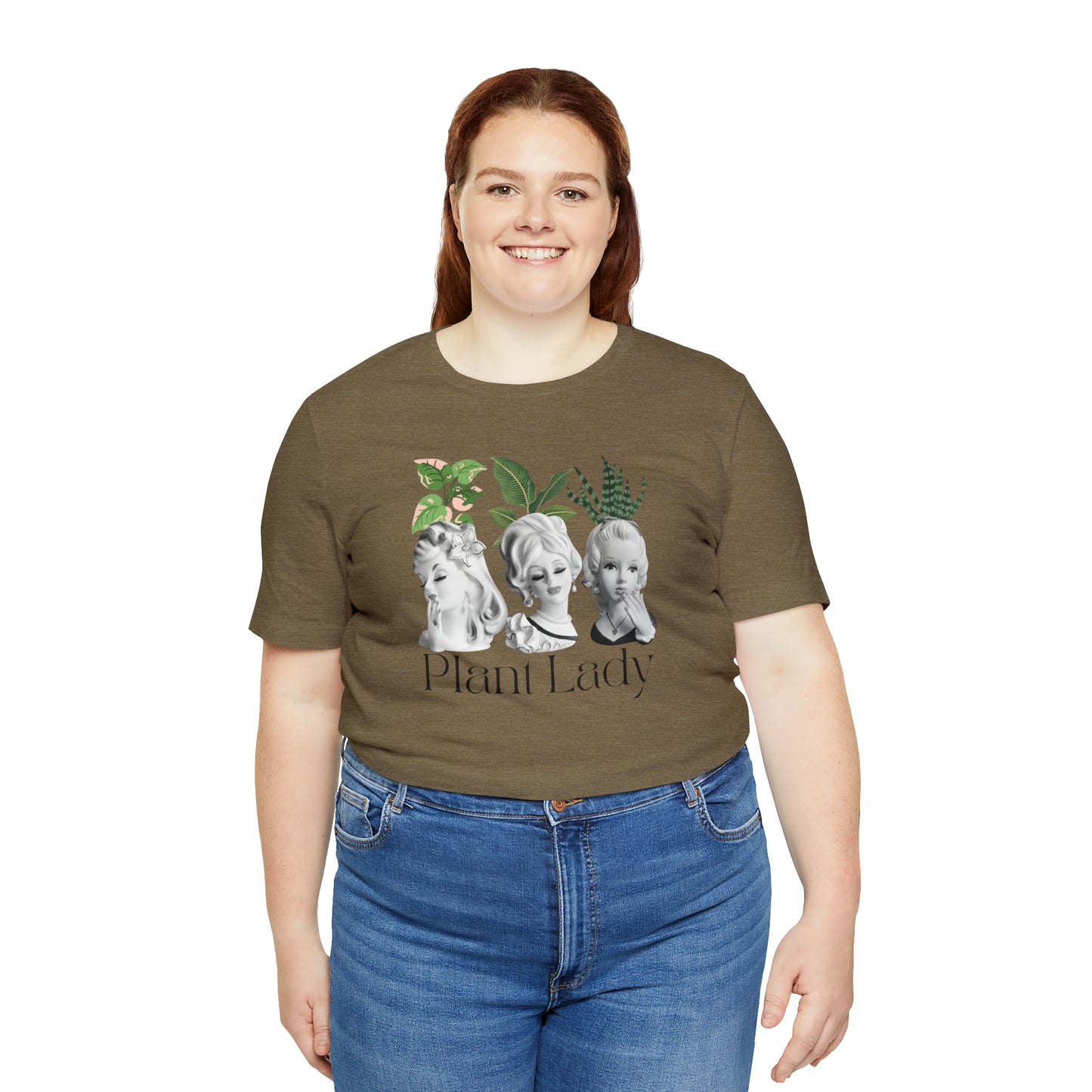 Plant Lady Head Vase Shirt - Unisex Jersey Short Sleeve Tee