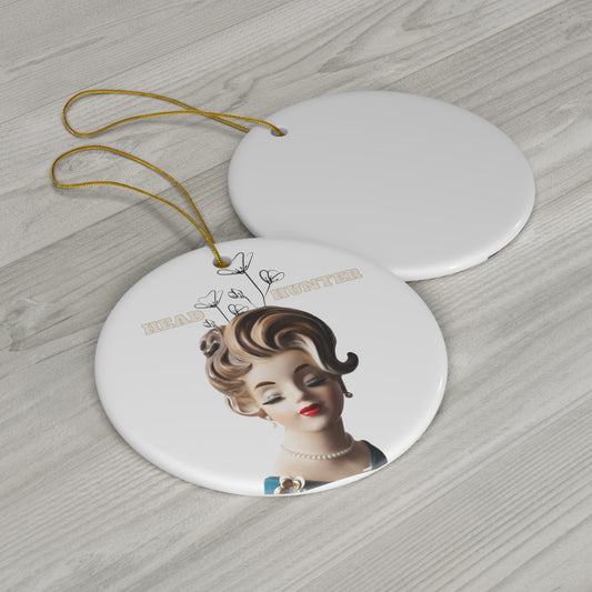Ceramic Ornament-Lady Head Vase Ornament - Head Vase - Vintage Lady Head Vase - Head Hunter