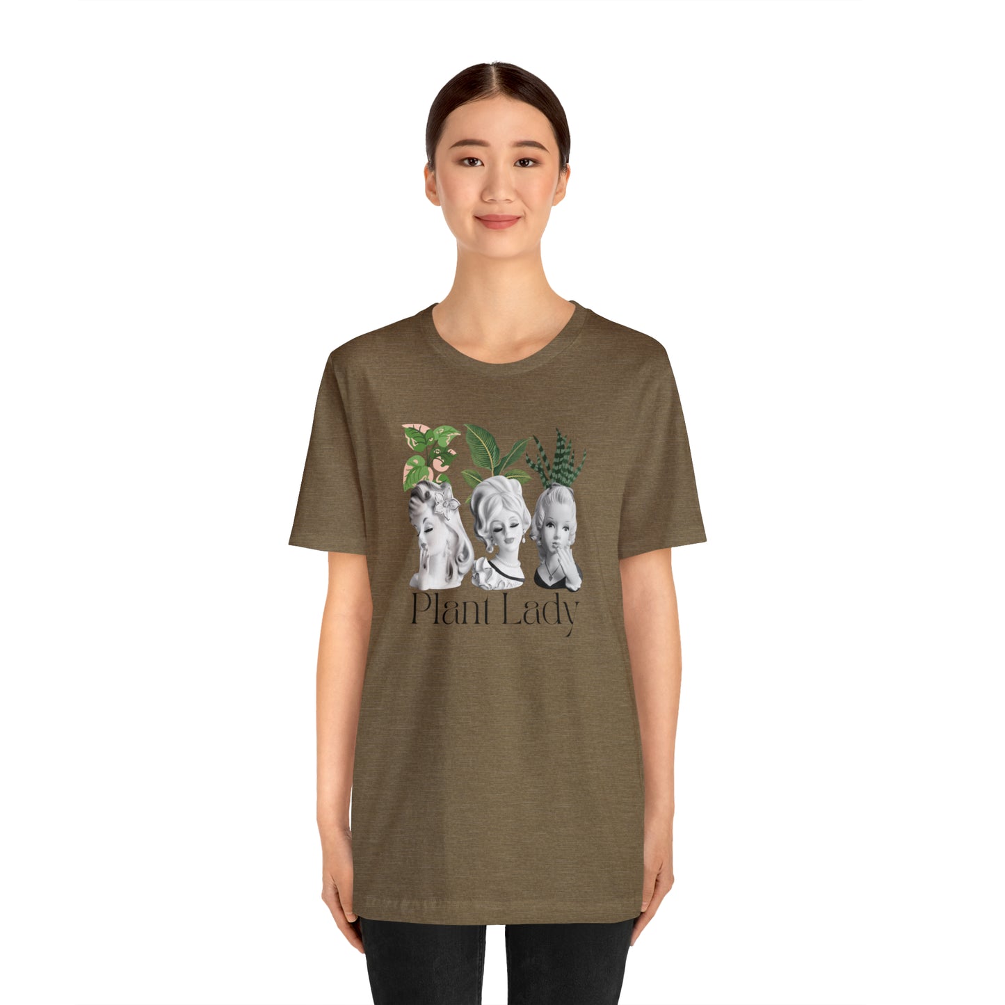 Plant Lady Head Vase Shirt - Unisex Jersey Short Sleeve Tee