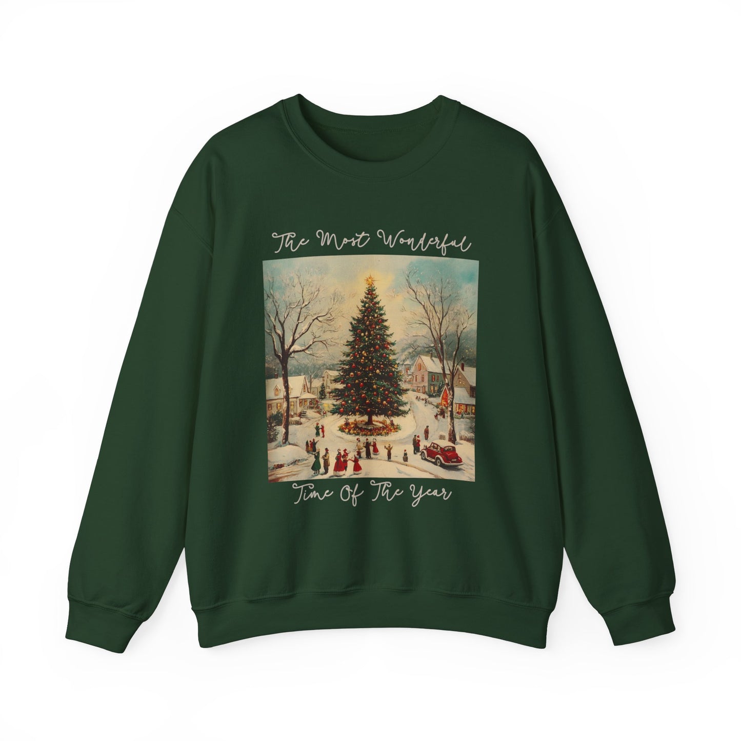 The Most Wonderful Time Of The Year- Christmas Sweatshirt- Vintage Christmas- Unisex Heavy Blend™ Crewneck Sweatshirt