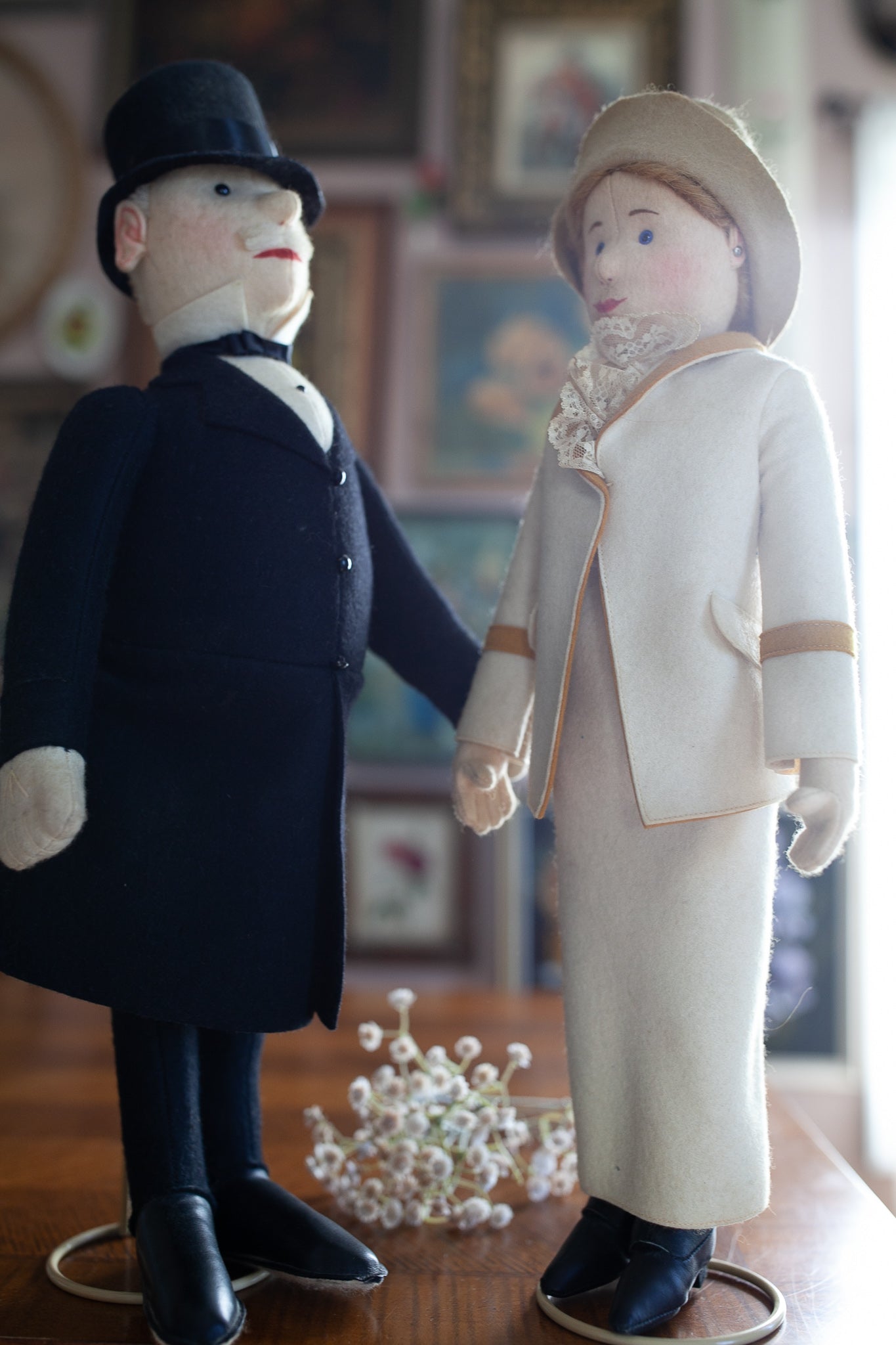 Steiff Filzpuppe  Dolls -Tennislady and  Gentleman -Steiff People