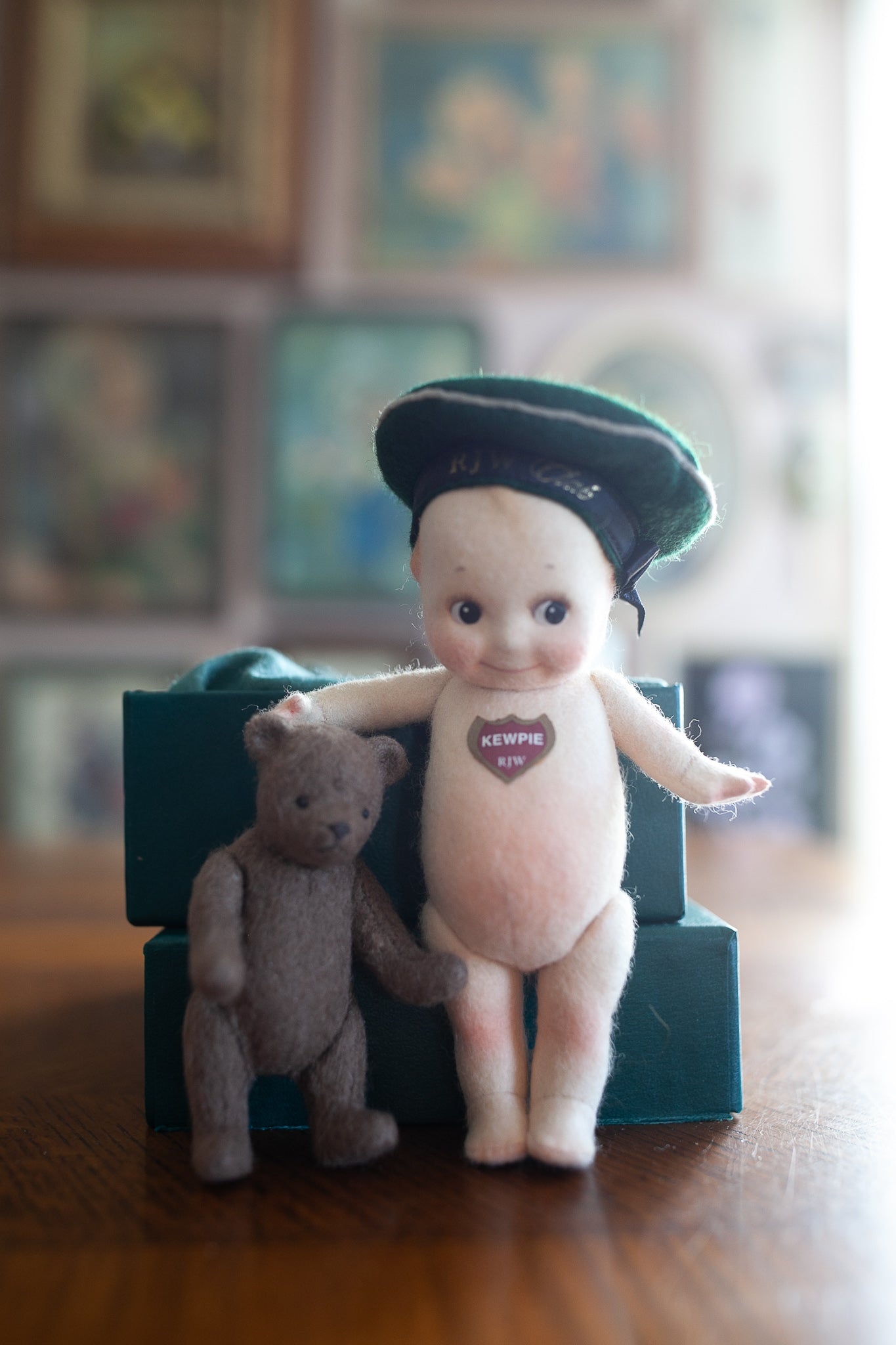 R. John Wright Kewpie and Teddy Bear - Vintage Kewpie - Collector Club Edition