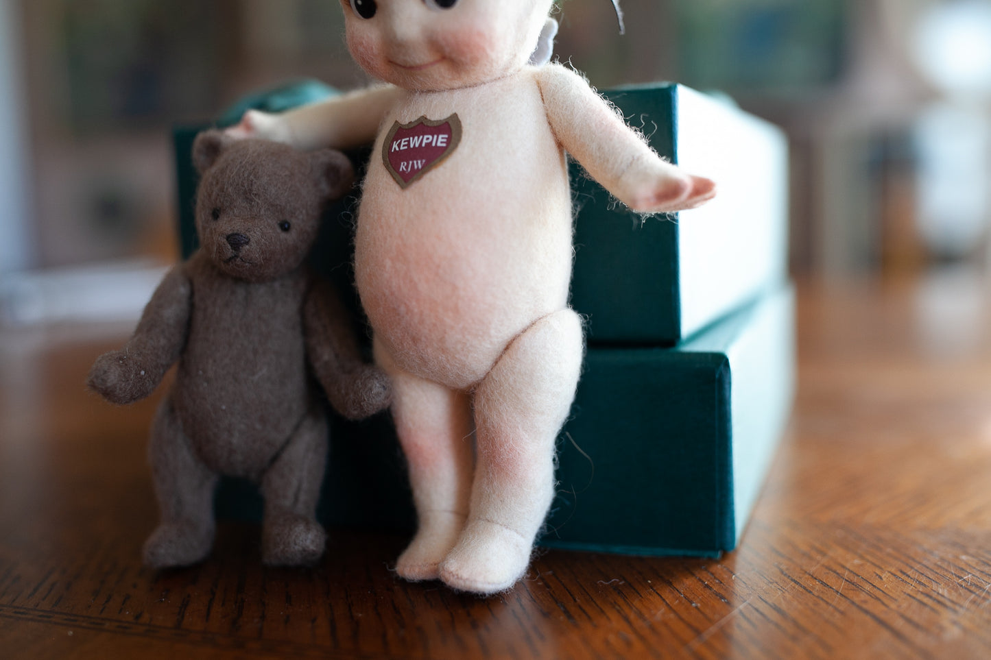 R. John Wright Kewpie and Teddy Bear - Vintage Kewpie - Collector Club Edition