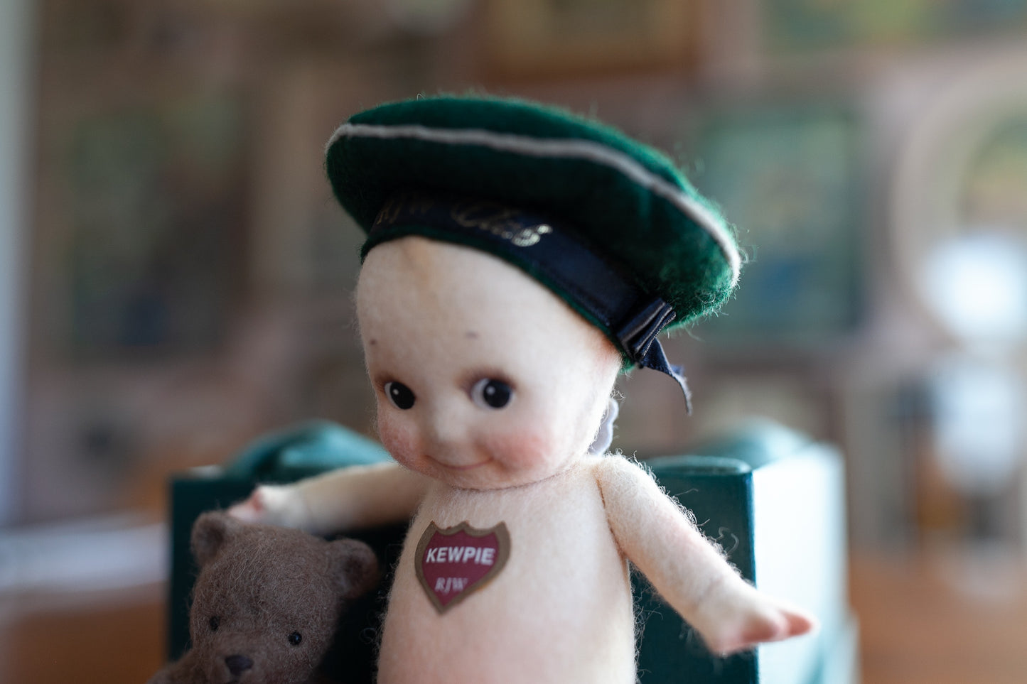 R. John Wright Kewpie and Teddy Bear - Vintage Kewpie - Collector Club Edition