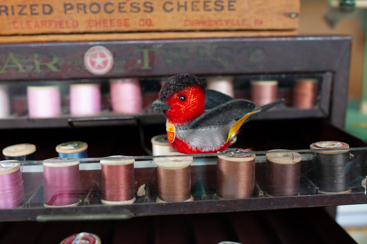 Vintage Steiff- Steiff Bird- Made in Germany -Lari- Bull Finch-Miniature Bird