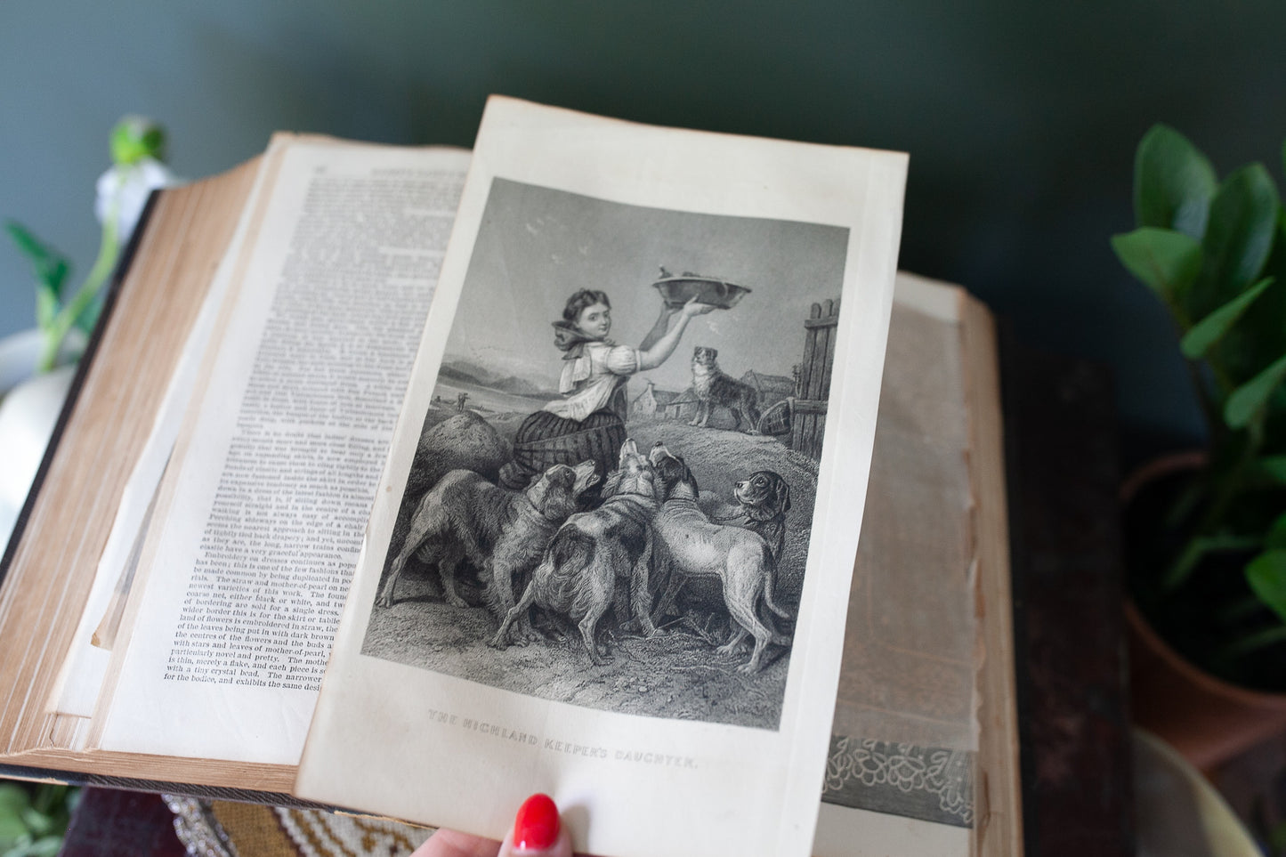 Antique Book -Godey's Lady's Book Magazine 1875- Antique  Fashion Book