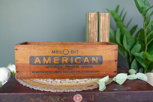 Vintage Cheese Box -  Mel-O-Bit American Cheese Box Great Atlantic & Pacific Tea Co New York