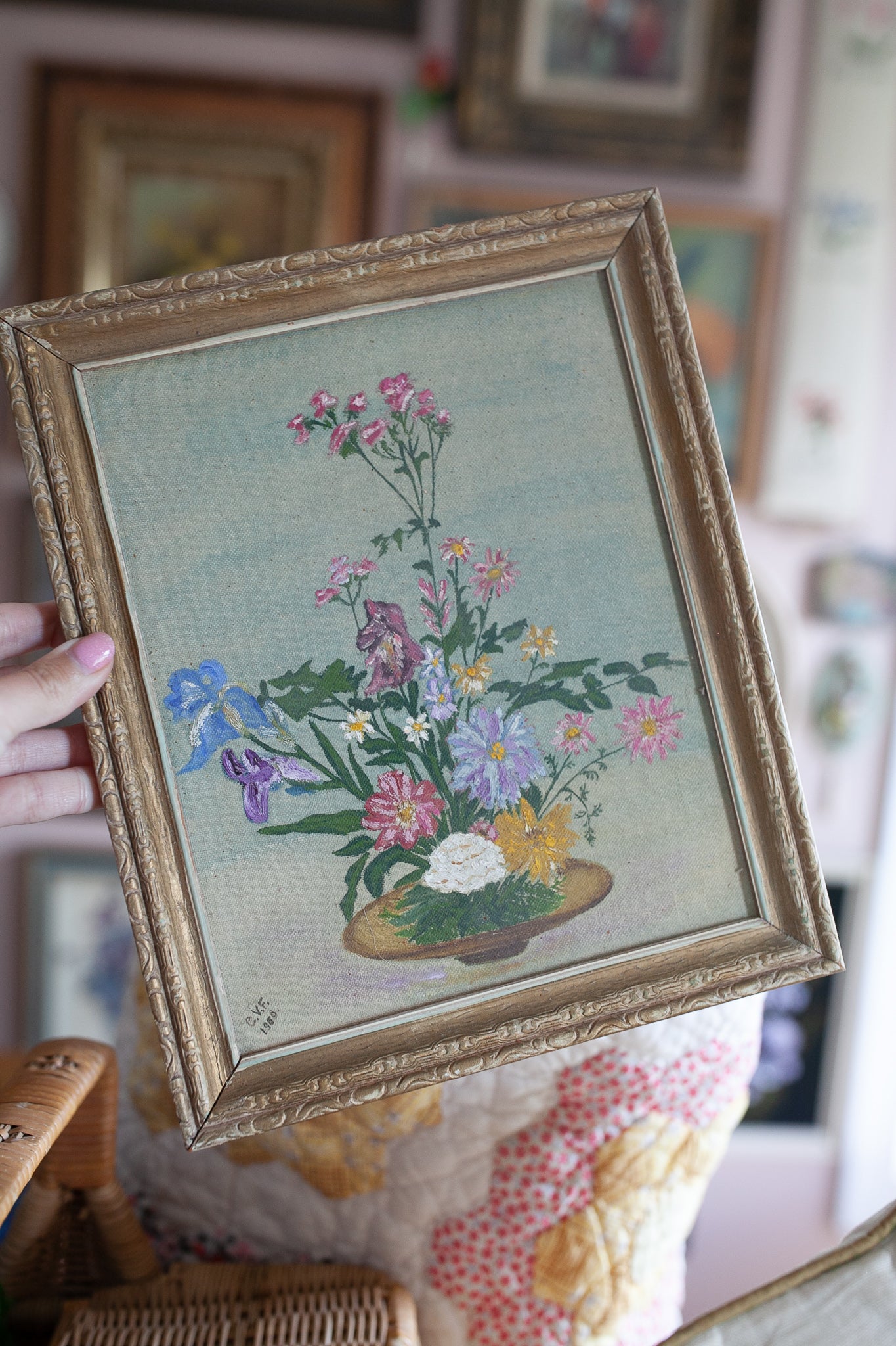 Floral Painting -Vintage Floral Art