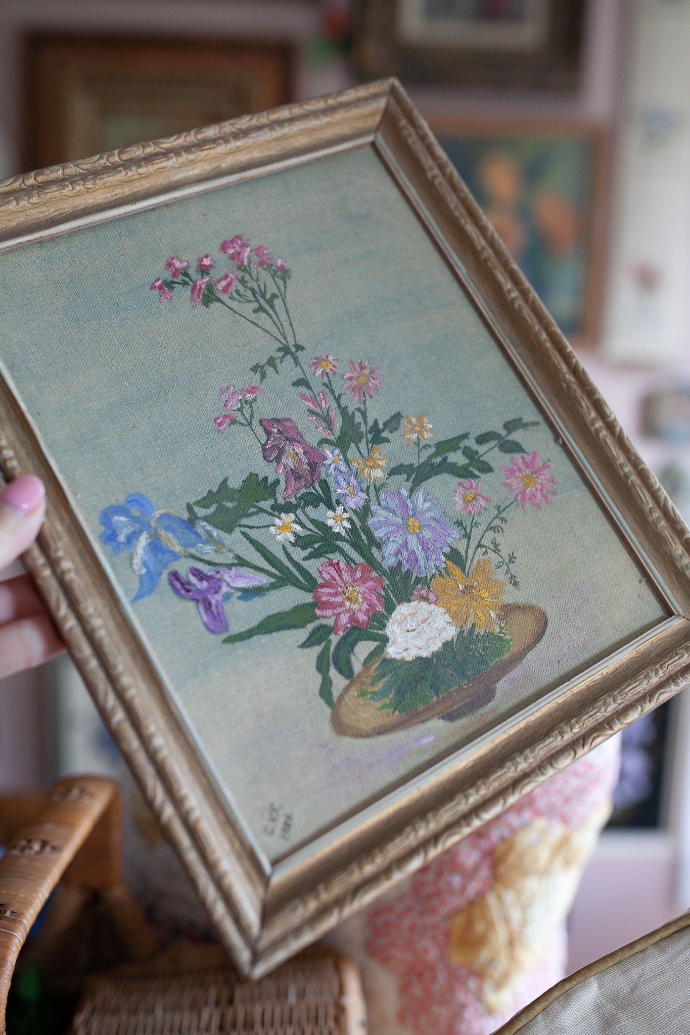 Floral Painting -Vintage Floral Art