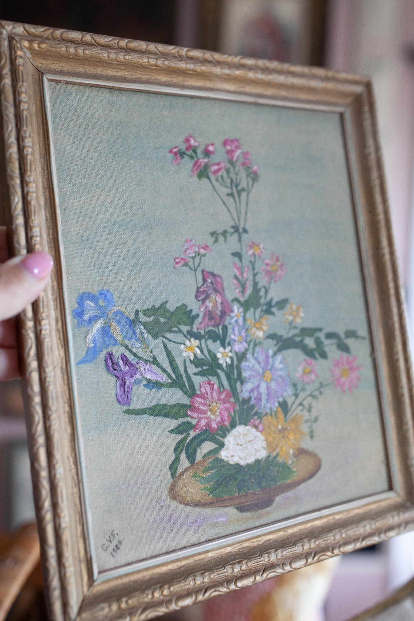 Floral Painting -Vintage Floral Art