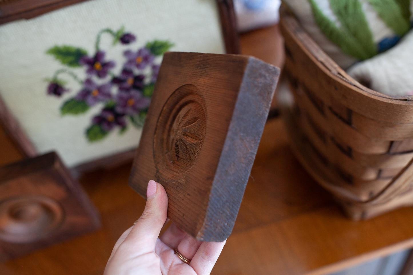 Vintage Wood Plinth block -Architectural Salvage