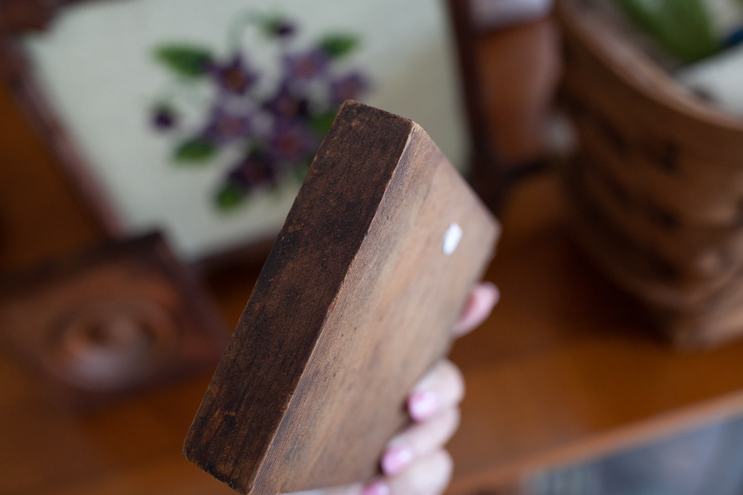 Vintage Wood Plinth block -Architectural Salvage