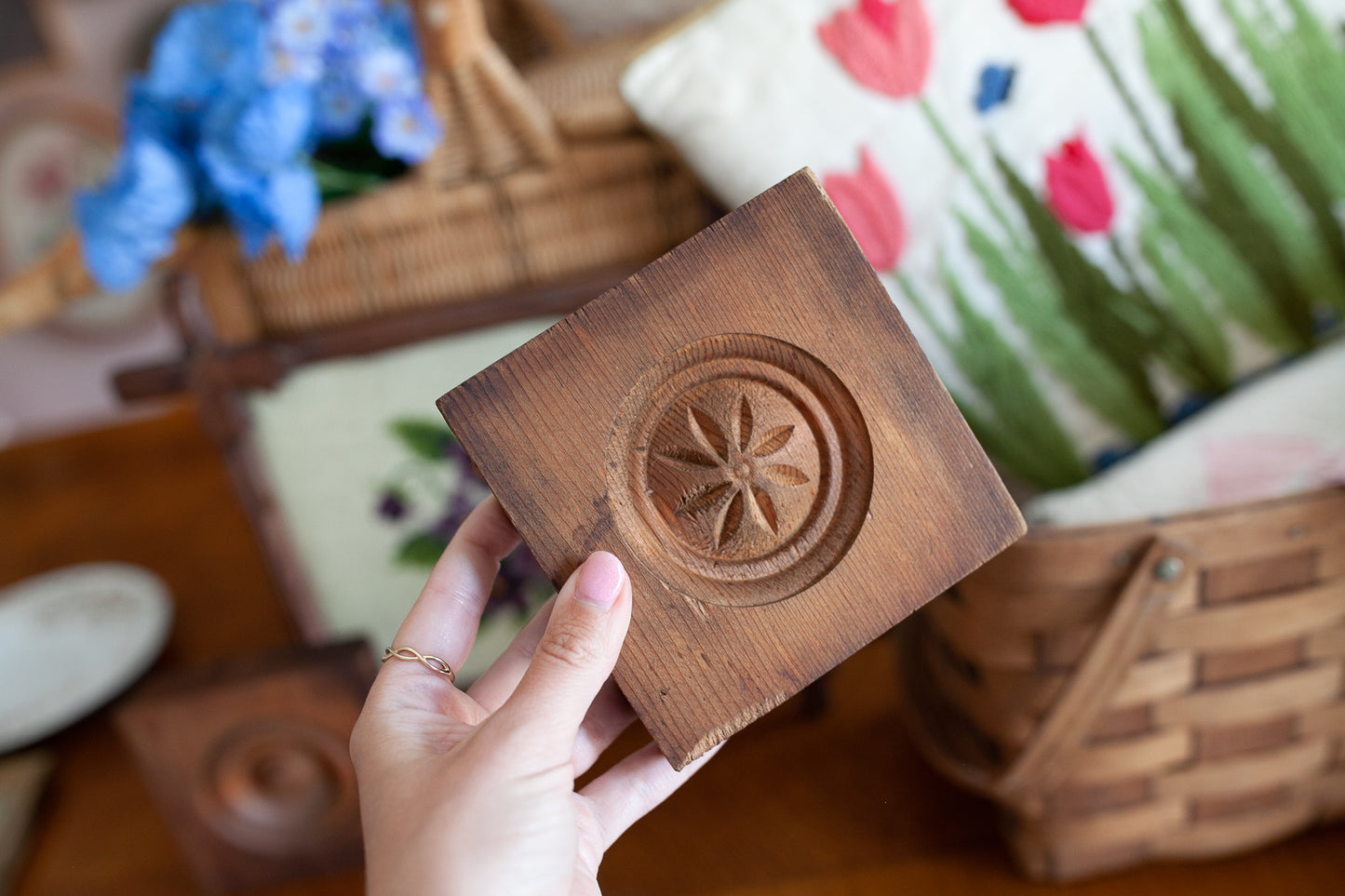 Vintage Wood Plinth block -Architectural Salvage