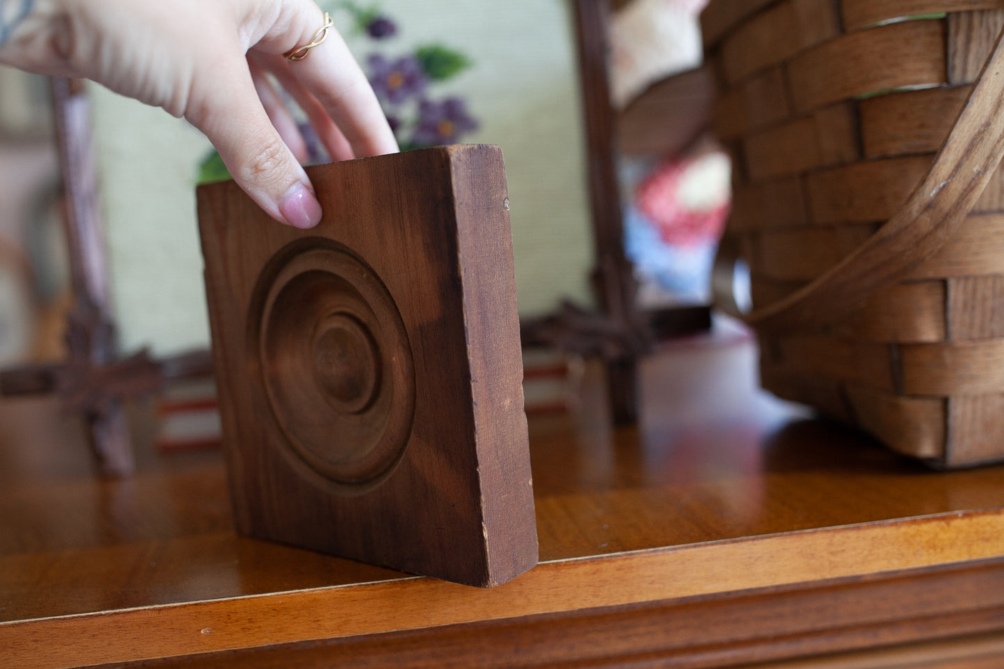 Vintage Wood Plinth block -Architectural Salvage