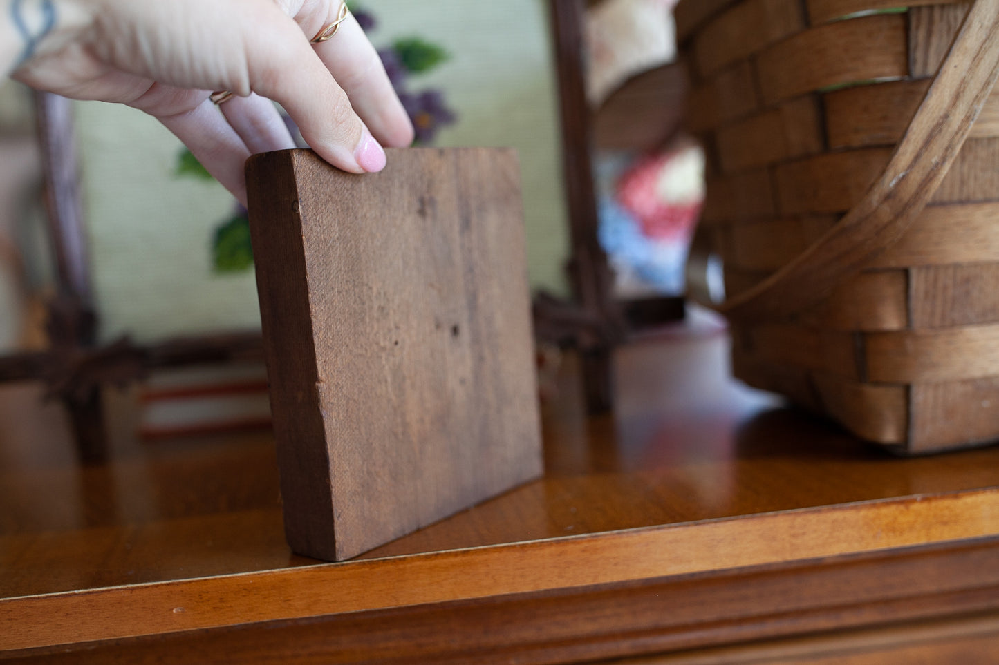 Vintage Wood Plinth block -Architectural Salvage