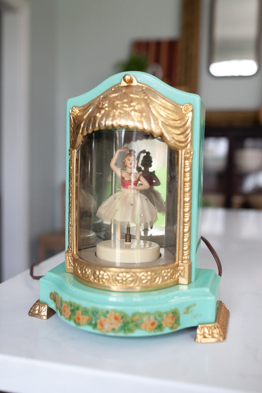 Vintage Ballerina Light- United Metal Goods Westinghouse Light Music Box-Dancing Ballerina